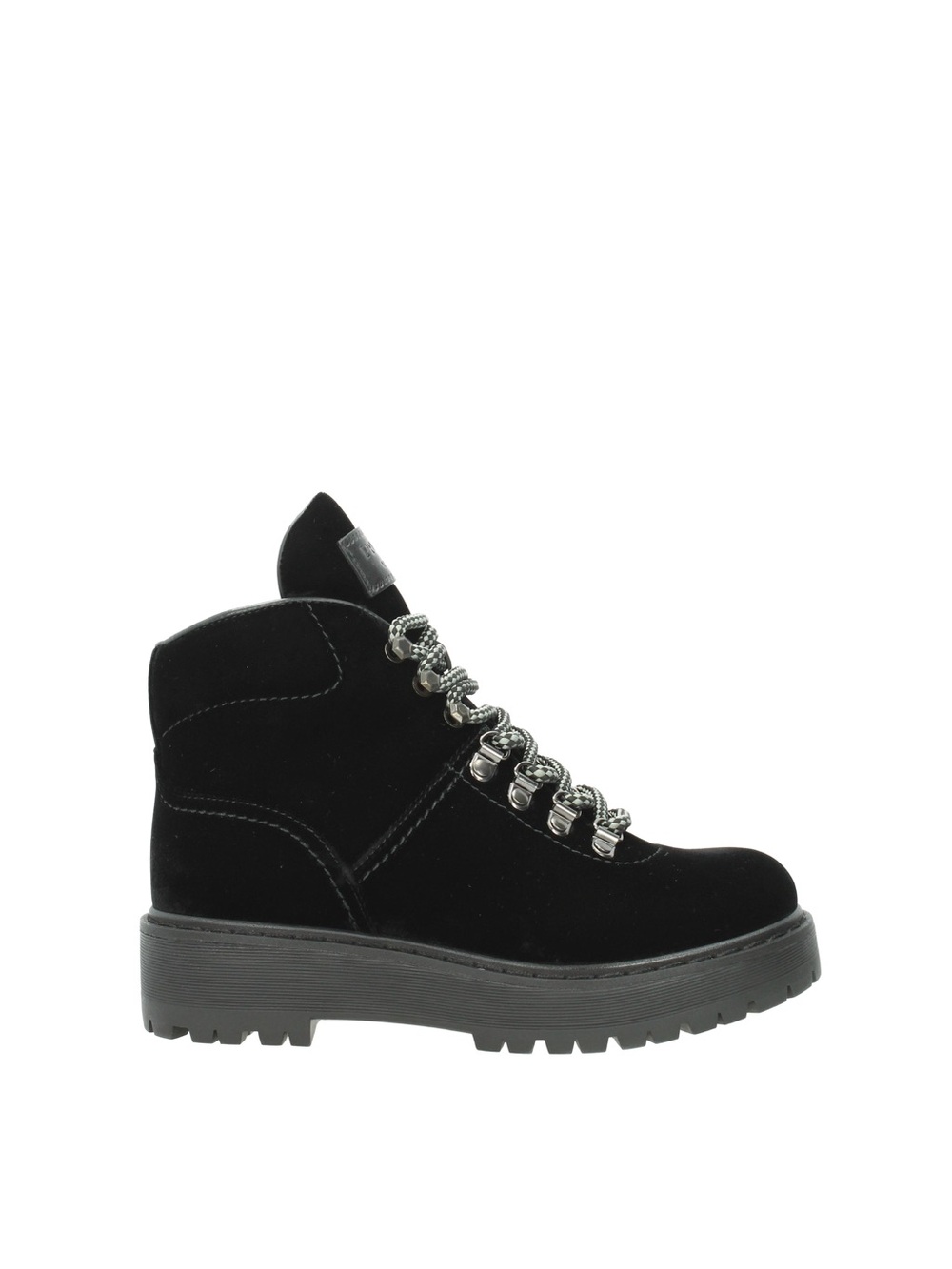 Prada Calzature Donna Black Velvet Sport Hiking Lug Boots 38.5 US 8.5